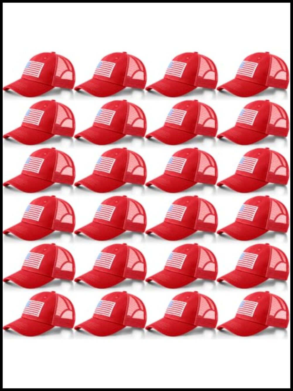 American Flag Embroidered Trucker Hat Adjustable Snapback Baseball Cap